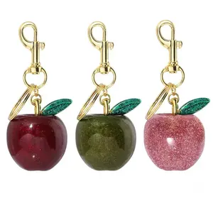 Keychain=%2=-- Large Apple Bag Charm Purse Cute Women's Fruit Keychains Car Keyrings Leather Handbags Adorable Add-ons for Your Essentials Anniversary Wedding Gift elegant keychain