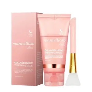 Maravilloso Collagen Night Wrapping Mask - 75ml Night Care with Gold Brush for Enhanced Skin Repair