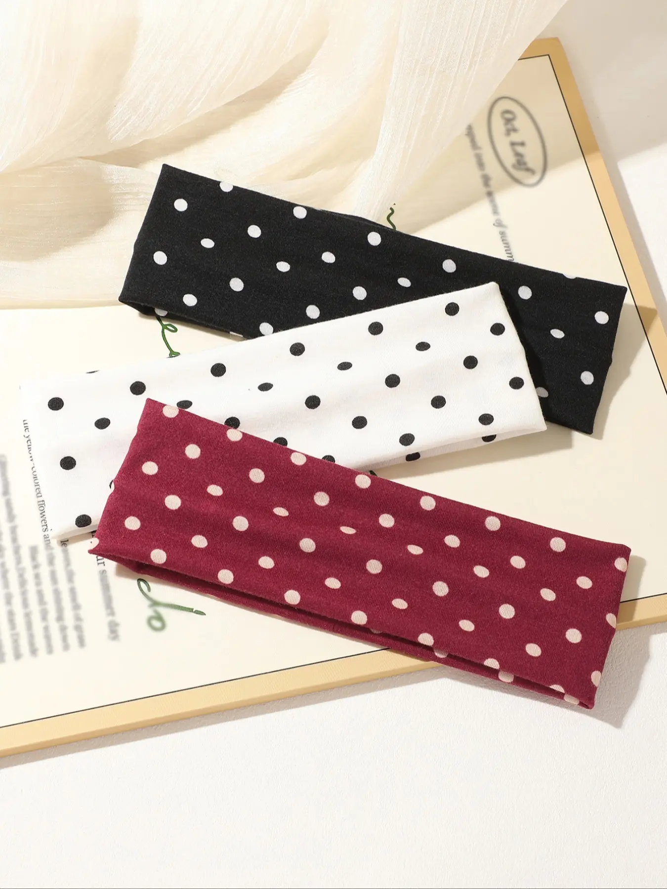 3pcs Sweet Polka Dot Headband Set, Vintage Style Headband Combination, Hair Accessories for Daily Commute, Parties & Holidays, Versatile Hairstyle Accessory