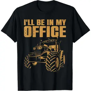 Cotton Graphic Tees Streetwear Gifts  Best Tractor For Men Women Farming Agriculture Farmer Office T-Shirt