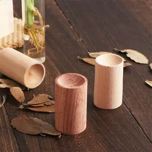 12pack wooden essential oil diffuser, small wooden aroma diffuser, wooden aromatherapy circular diffuser, hotel aroma diffuser, car essential oil diffuser, household wood essential oil diffuser (beech wood)