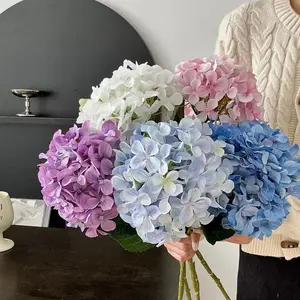 Rose Hydrangea Artificial Flowers, Home Wedding Decorations, Silk Cloth Fake Flowers Wholesale, Floral Arrangement Supplies, Vibrant Faux Flowers