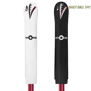Golf Alignment Stick Cover with Buffer Lining, Shark Mouth Pattern, Durable Protector, Fashionable Accessory, Golf Accessories, Perfect Gift for Golfers