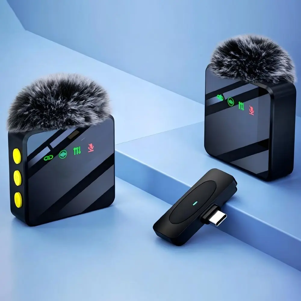 Wireless Lavalier Microphone for iPhone 15/16/17 and USB-C Android Devices, Noise-Canceling Live Streaming Mic for Video Recording, Youtube, Tiktok Live, Vlogs