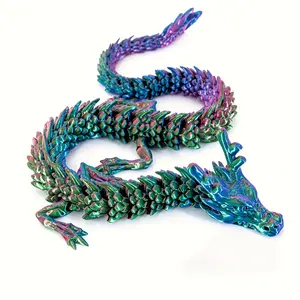 10-Piece 3D Printed Plastic Decorative Dragon Sculptures Set, Detachable Head Design, Halloween Aesthetic Ornaments, Ideal for Dashboard & Indoor Home Decor, Decorative Sculptures
