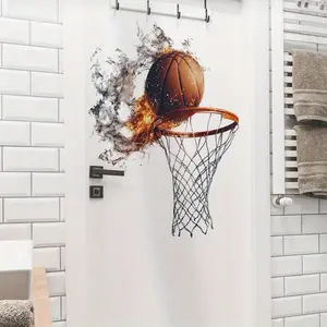 Basketball Wall Sticker Decal, Basketball Theme Decorative Vinyl Lettering, Home Decor, Durable & Reusable Design, Perfect Gift for Sports Fans