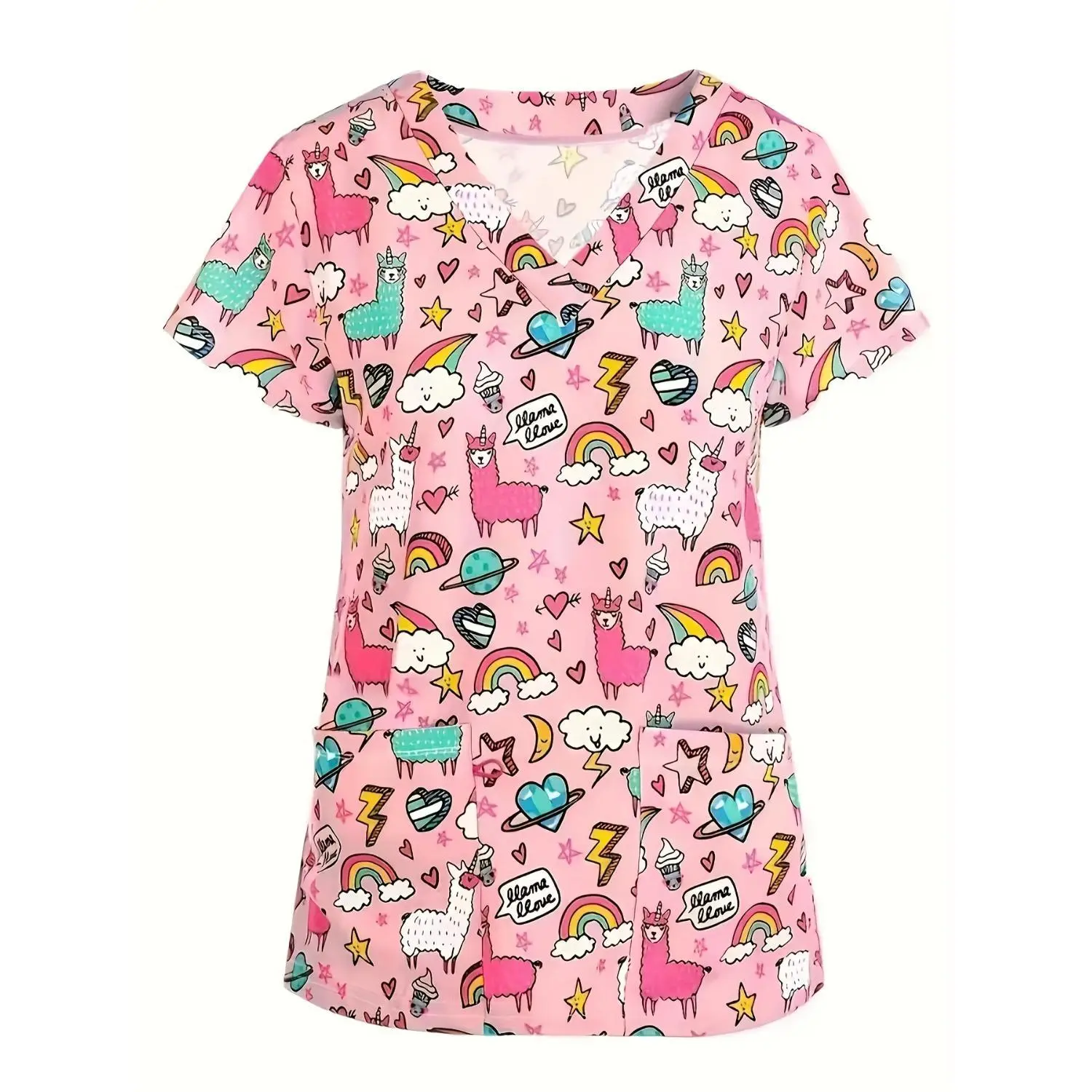 Chic and Cozy Printed Casual Women's Uniform