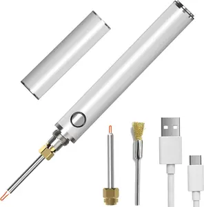 Upgraded USB Dual-Heating Thread Burner:  One-Touch Melt & 2 Interchangeable Tips, Rechargeable Cordless Thread Zapper for String, Leather Craft, Sewing