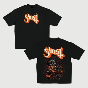 Unisex Fit Ghost Band Cotton T-shirt, Breathable And Sweat-Free, Soft And Comfortable, Summer Casual, Band Inspired Design, Concert Outfits, Gift For Boyfriend, Fans' Daily Wear Cotton Fabric