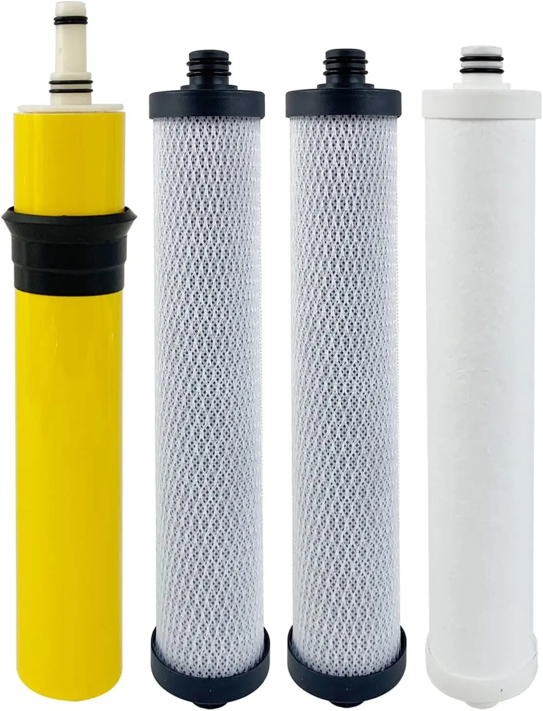 Compatible Reverse Osmosis Replacement Filter Full Set with 4-Piece TFC Membrane, 25GPD Flow Rate