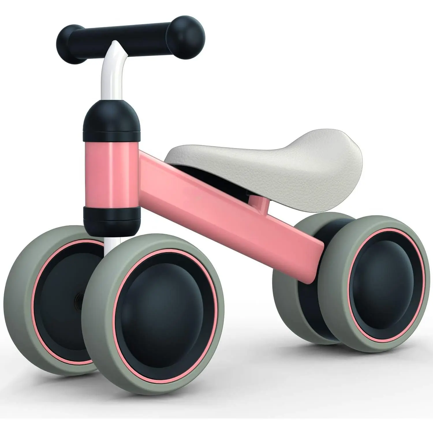 Baby Balance Bike for 1 Year Old Girl Gifts 10-24 Month Toddler Balance Bike First Birthday Gift No Pedal Infant 4 Wheels Bicycle