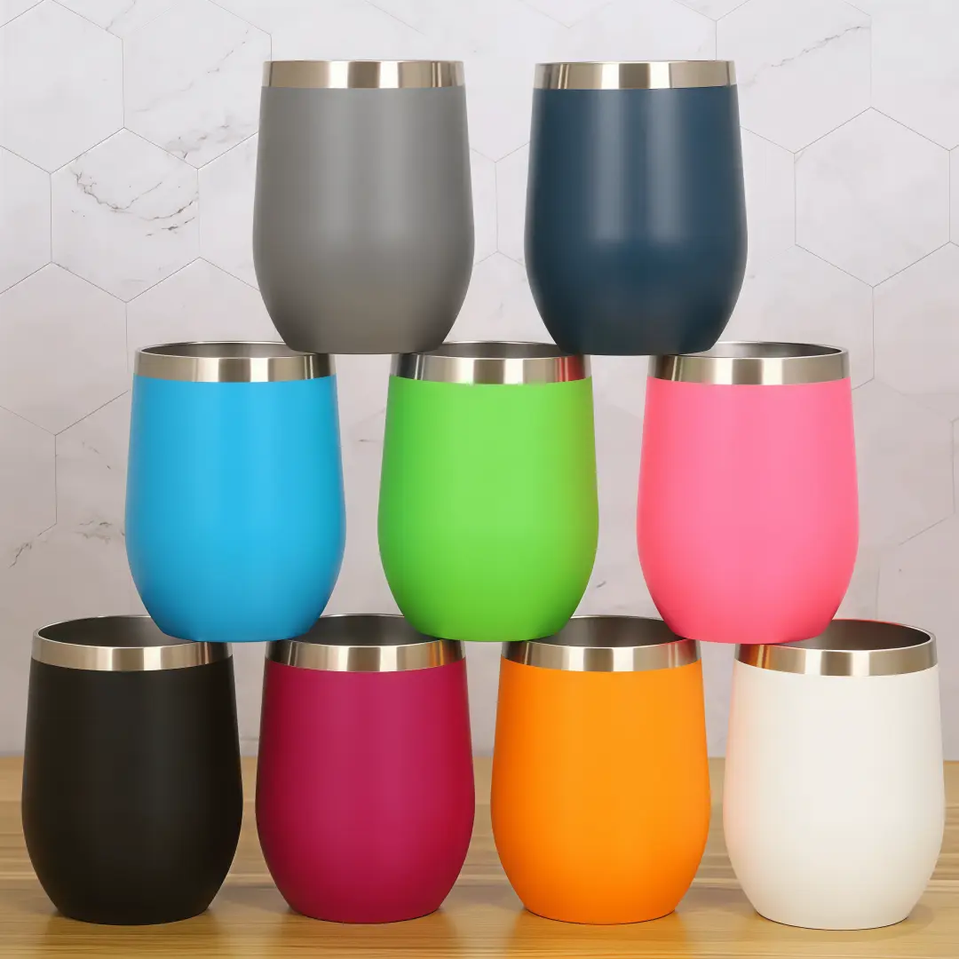 LMMAKE 6PCS 12oz Portable Vacuum Insulated Tumblers with Lids, Double-Wall Stainless Steel Drinkware for Wine, Coffee, Champagne, Heat/Cold Retention Kitchenware Mugs, Vacuum Insulated Tumbler,back to school,back to school haul