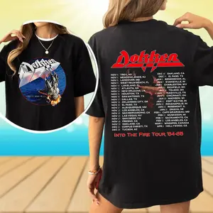 [SALE UP TO 30%] Dokken Tooth and Nail Into The Fire Tour 84-85 Rock T-Shirt Unisex Shirt Made Using 100% US Cotton, Design & Printed In The USA.