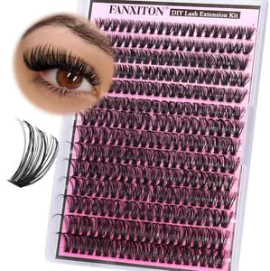 Lash Clusters 280 Pcs Wispy Lash Clusters D 8-18 MM Mix Volume Thick Eyelash Clusters 50D Long Individual Eyelash DIY Lash Extensions at Home(50D)