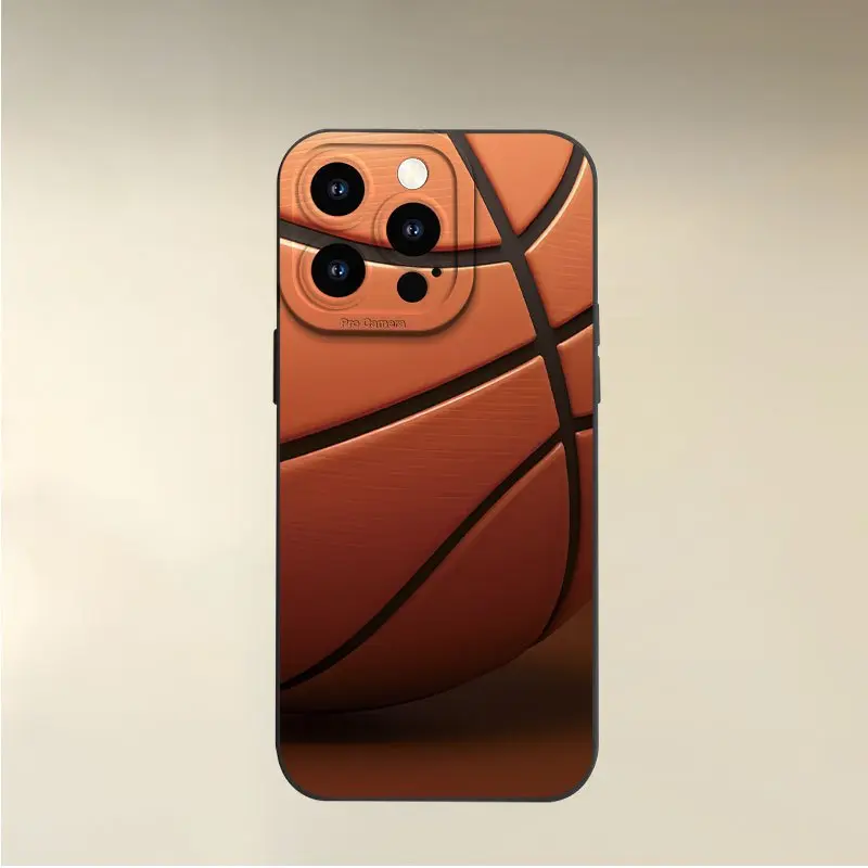 Phone case: Basketball pattern matte texture phone case, shockproof and wear-resistant, suitable for iPhone 17/17Air/17ProMax/17Pro/16/15/14/13/12/11 ProMax models, a birthday gift suitable for both men and women