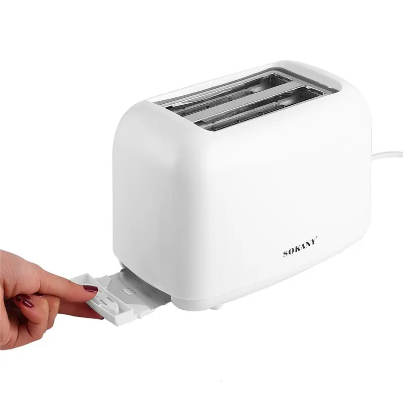 Corded 2-Slice Compact Mini Fully Automatic Toaster - 23x15cm Household Kitchen Appliance, Adjustable Browns, Automatic Bake, Heat Resistant Body, Easy-Remove Tray, Suitable for Dorms, Quick Homemade Breakfasts, All Ages