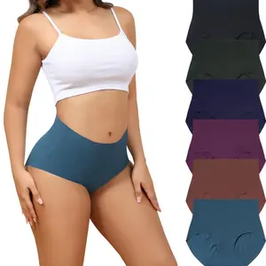 LEVAO Women’s Seamless High Waist Briefs – 6/12Pack Invisible Soft Stretch Underwear, Comfortable Daily Panties (S-XXL)