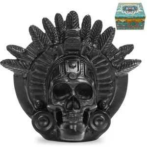 2026 New Aztec Death Whistle, Skull, Loudest Real Human Scream, 126+ Decibels, Copper Color and Matte Design, Resin Material, Halloween Horror Gift, Prank Gift, Prank Gag Gift, Creative Prank Gift, Prank Props