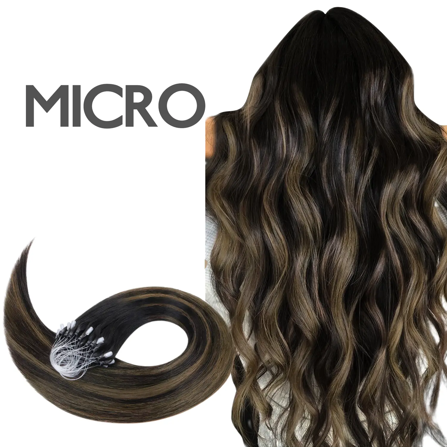 #1B/6/1B Balayage Natural Black to Chestnut Brown