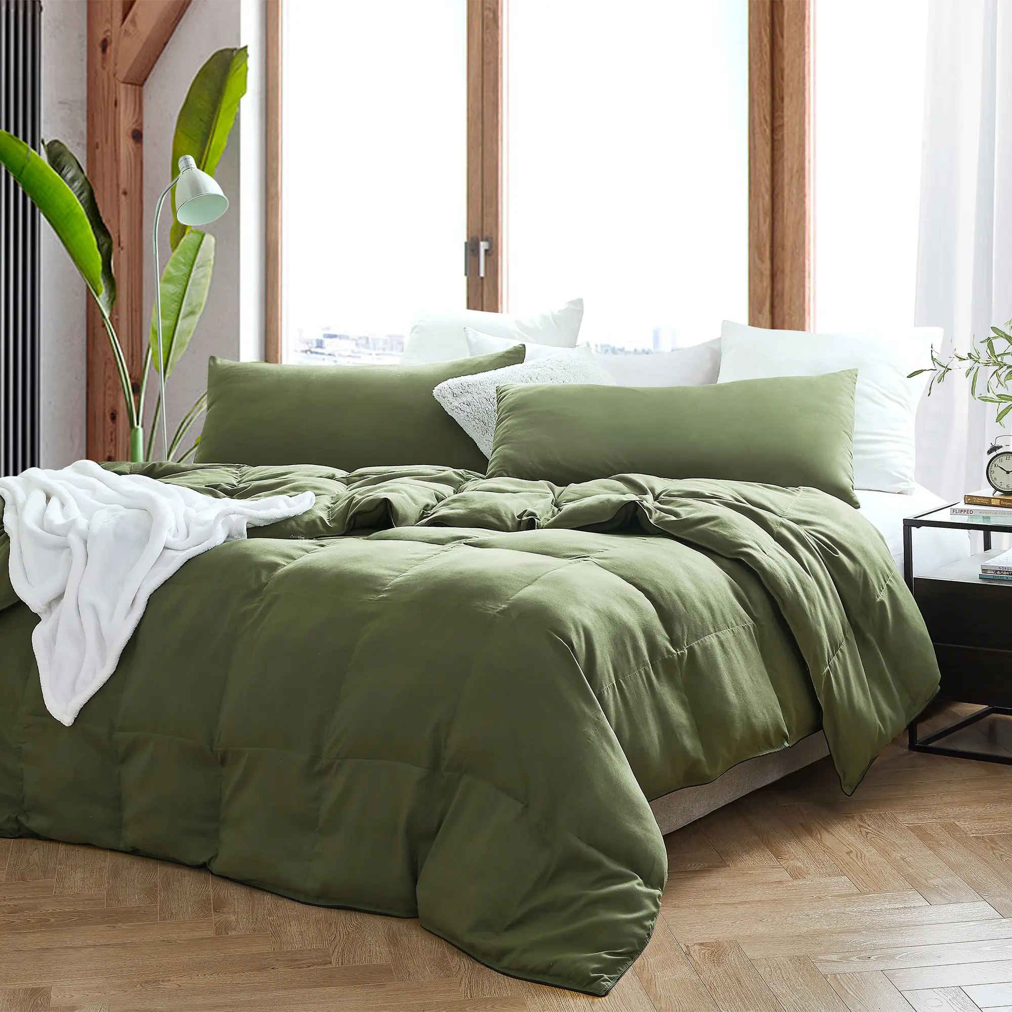 Snorze Cloud Comforter Set - Coma Inducer Oversized Bedding in Cypress