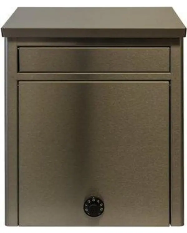 Kalos Stainless Steel Wall Mounted Mailbox - Silver - Large Capacity - Secure Combo Lock