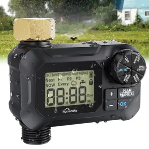 HOMENOTE Sprinkler Timer, Easy to Programmable Water Timer for Garden Hose, Irrigation Timer with Rain Delay/Manual Mode, IP65 Waterproof