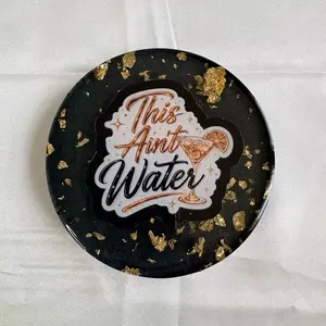 Handmade oversized resin coaster