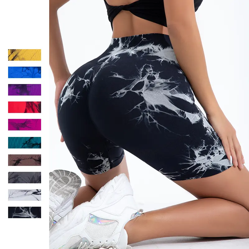 Shorts High Waisted Leggings for Women Slim Tummy Control Printed Pants for Running Cycling Yoga