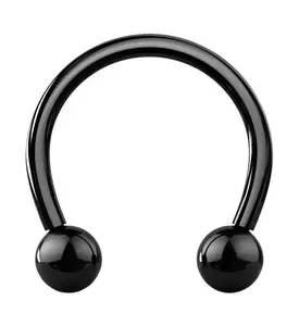 Black PVD Titanium Circular Barbell