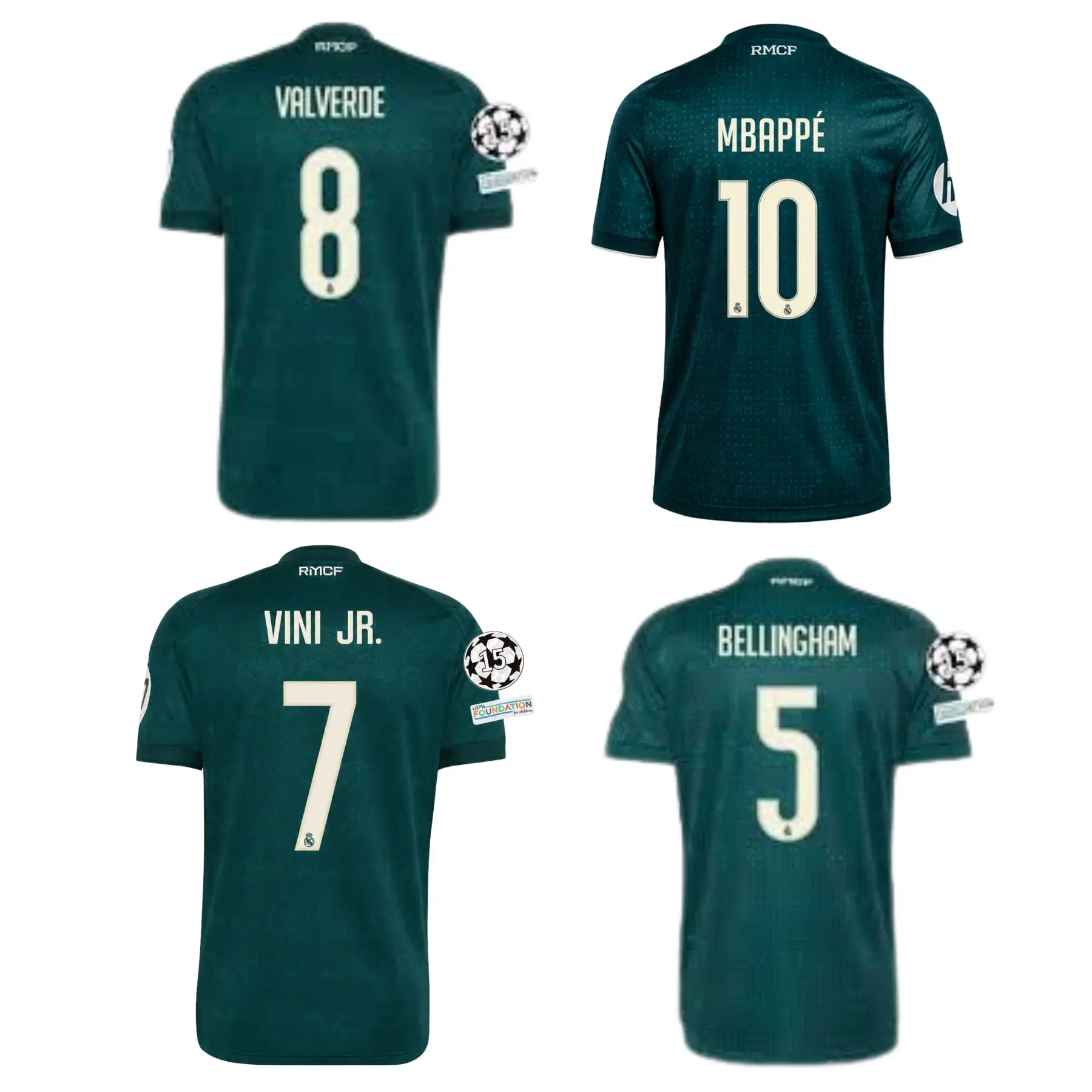 Green European Club No.10 Away Football Jersey Inspired, Men's Breathable Soccer Shirt with Player Name & Number
