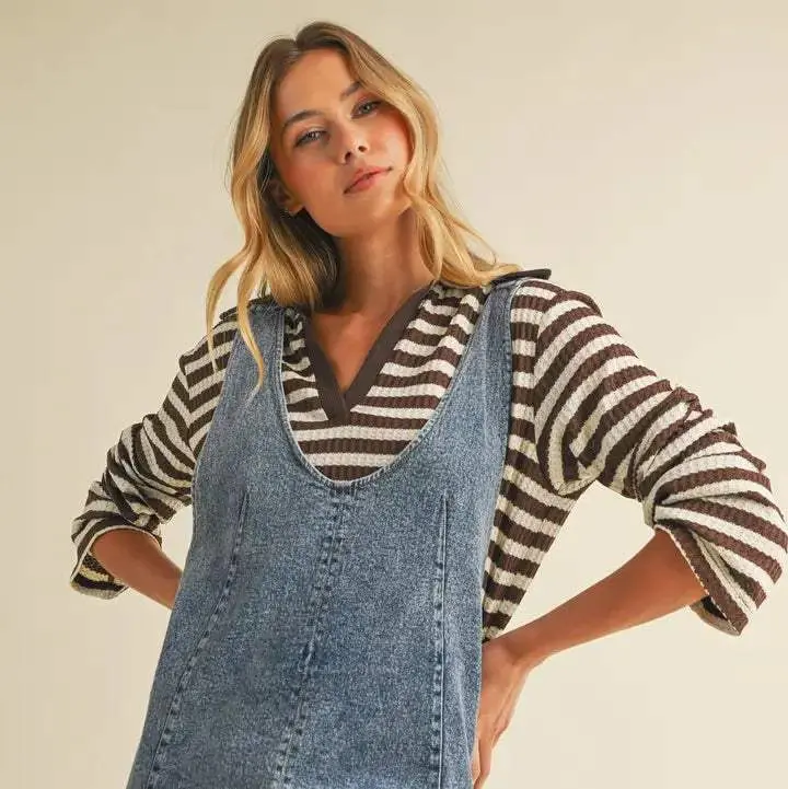 Off Duty Oversized Denim Romper