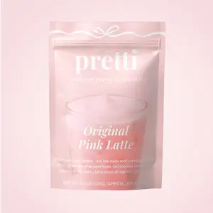 Pretti Original Pink Latte – Creamy Vanilla Coffee Mix with Arabica Coffee & Beetroot | Naturally Pink, Low Calorie, Vegan, 50mg Caffeine, 20 Servings