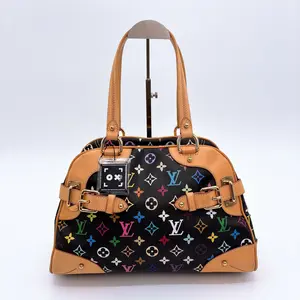 Pre-owned Louis Vuitton Black Monogram Multicolore Claudia Bag