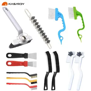 Kasardy 13 Pcs Hard Bristle Crevice Cleaning Brush Set, Multifunctional Gap Cleaning Brush Tool Set for Household Use, Grout Cleaner Brush Kitchen Bathroom Gap Brush for Crevice, Windows Groove, Tiles, Faucet