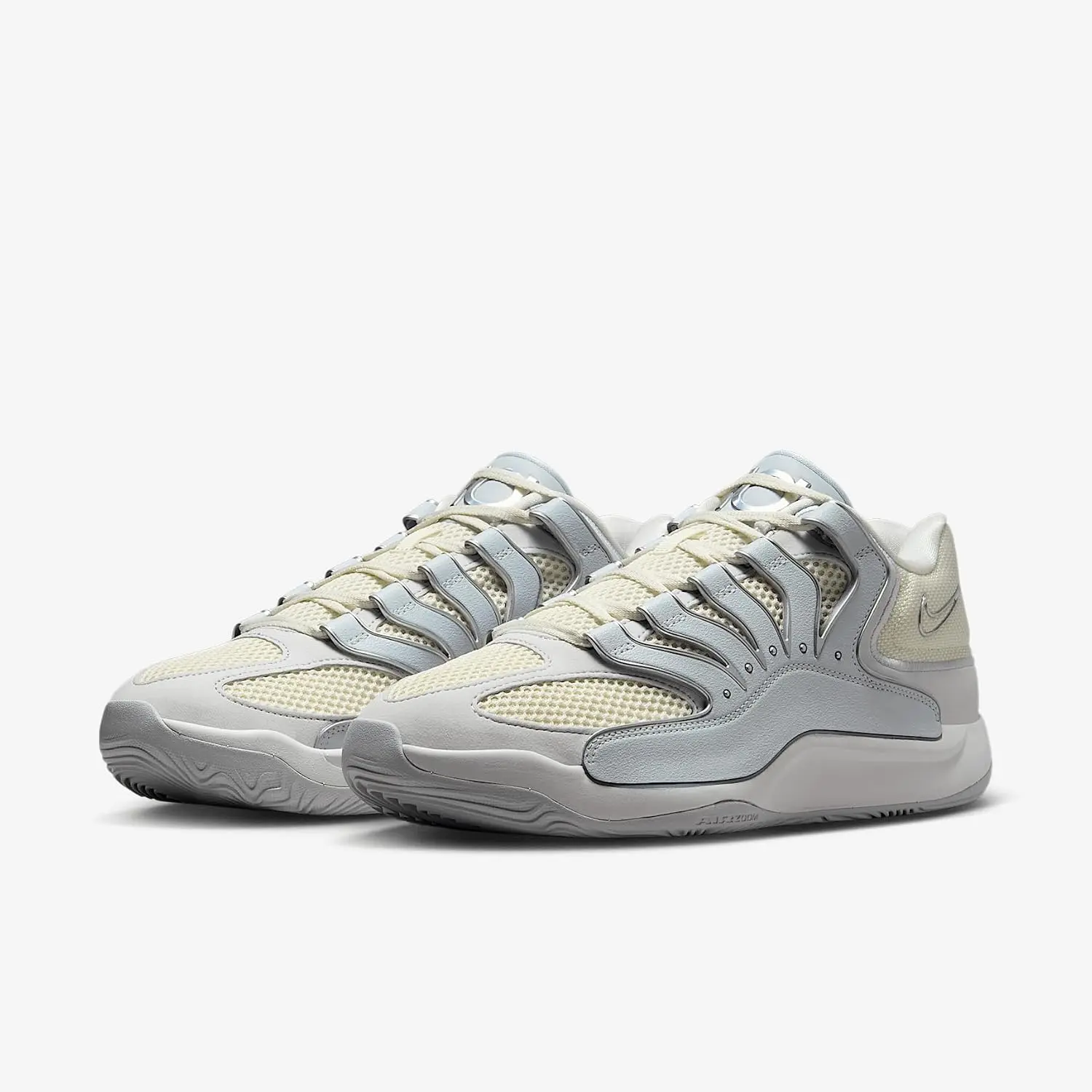 Men's Nike KD 18 Pure Platinum / Wolf Grey Basketball Sneakers HV1992-001
