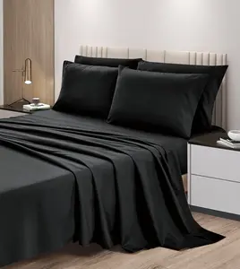 CHEZMOI COLLECTION 6-Piece Extra Soft Breathable Brushed Microfiber Bed Sheets with Deep Pockets & Pillowcases for Comfortable Sleep Bedsheet Sets