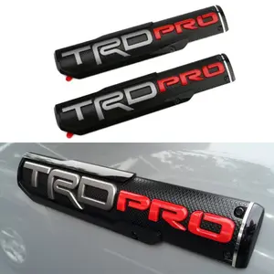 2pc For Toyota Tantu Logo TRD PRO Modified Stickers SPORT TRDBRO Logo Leaf Side Sticker