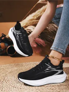 Unisex Breathable Mesh Running Shoes for Couples Women's Platform Lightweight Athletic Shoes for Spring and Summer, Athletic Running Trainers, Comfortable Walking Shoes, Non-slip and Wear-resistant Outdoor Fitness Shoes, Plus Sizes 35-45