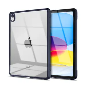 Slim Clear Acrylic Case for iPad 10th Generation 10.9 Inch 2022, iPad Air 6 11 Inch 2024, Anti-Bend Shockproof Hard Back Cover, Ultra-Thin Transparent Protective Shell with Anti-Scratch Bumper for iPad 10/Air 6