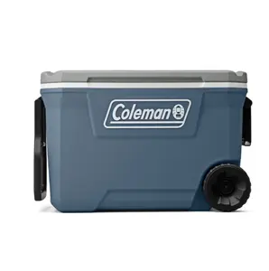 Coleman 316 Series 62QT Hard-Wheel Cooler, Lakeside Blue, Multipurpose Cooler, Wheeled Insulated Cooler, Durable Insulated Cooler, Modern Cooler, Outdoor Insulated Cooler
