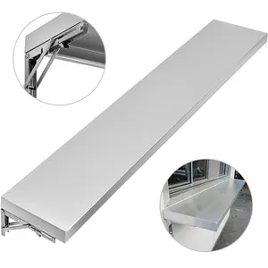 【fathersdaygift】VEVOR 6 foot Shelf for Concession Window 70.9x11.4x1.8 Inch 201 Stainless Steel
