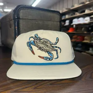 Blue Crab Rope Hat - Ivory