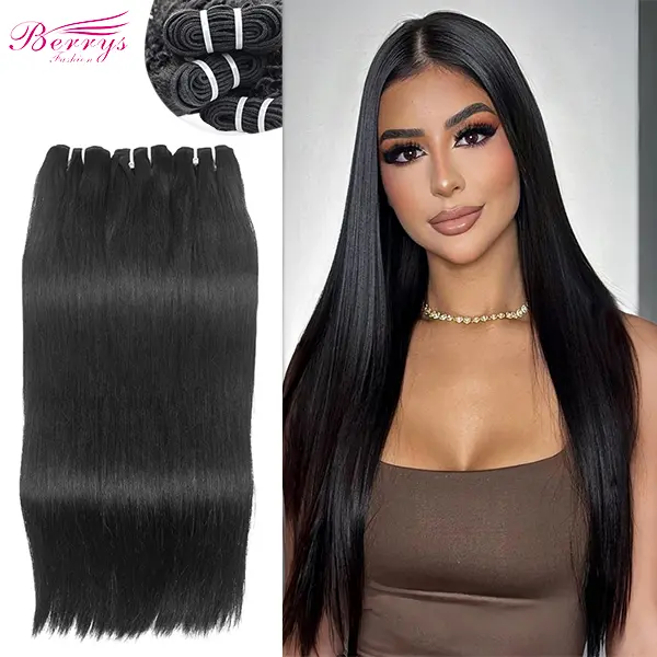 Berryshair 12A Virgin Hair Bundle Pack, 10-30 Inches, Straight Hair, Natural Black, for Black Women, Brazilian Hair, Bone Straight Hair