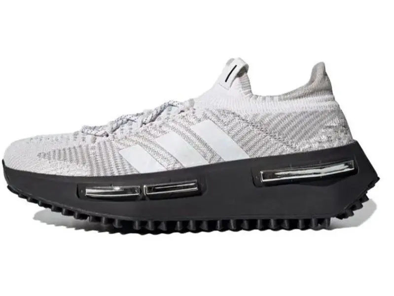 MEN'S adidas-Originals NMD S1 Shoes 'White Silver Metallic Black' sz9.5