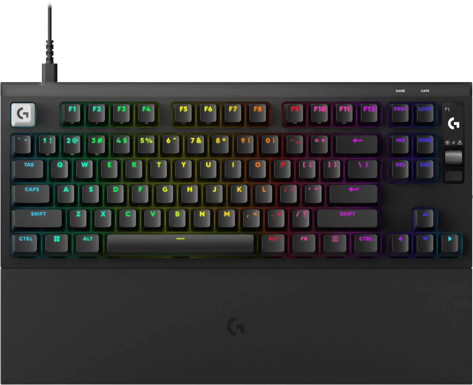 Logitech - G PRO X2 RAPID (Tenkeyless) Wired Gaming Keyboard with Magnetic Analog Switches and OLED Display - Black