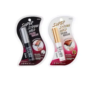 i-Envy by Kiss Super Strong Eyelash Adhesive Black (KPEG05) & Clear (KPEG06) Combo Pack Brush On Latex Free