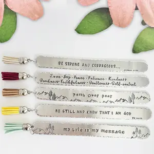 Faith Inspiration Tassel Bookmark, Personalization Options, Perfect for Gifting, 5/8 x 6  inches