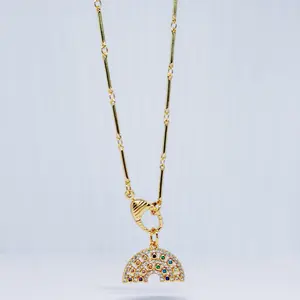 Rainbow Muse chain necklace