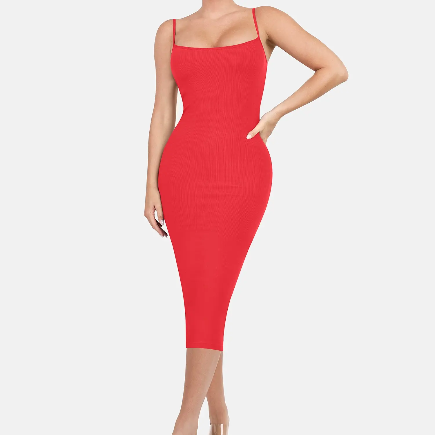 Midi Lounge Dress for woman-Red