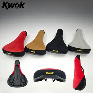 Kwok Bmx Mud Race Dirt Bike Seat Cushion, Vintage Velvet Fabric, Ultra-Light Soft Comfort, Pivot Chair, Breathable Design, lannelette Bike Seats Embroidery Logo, Mountain Ebike